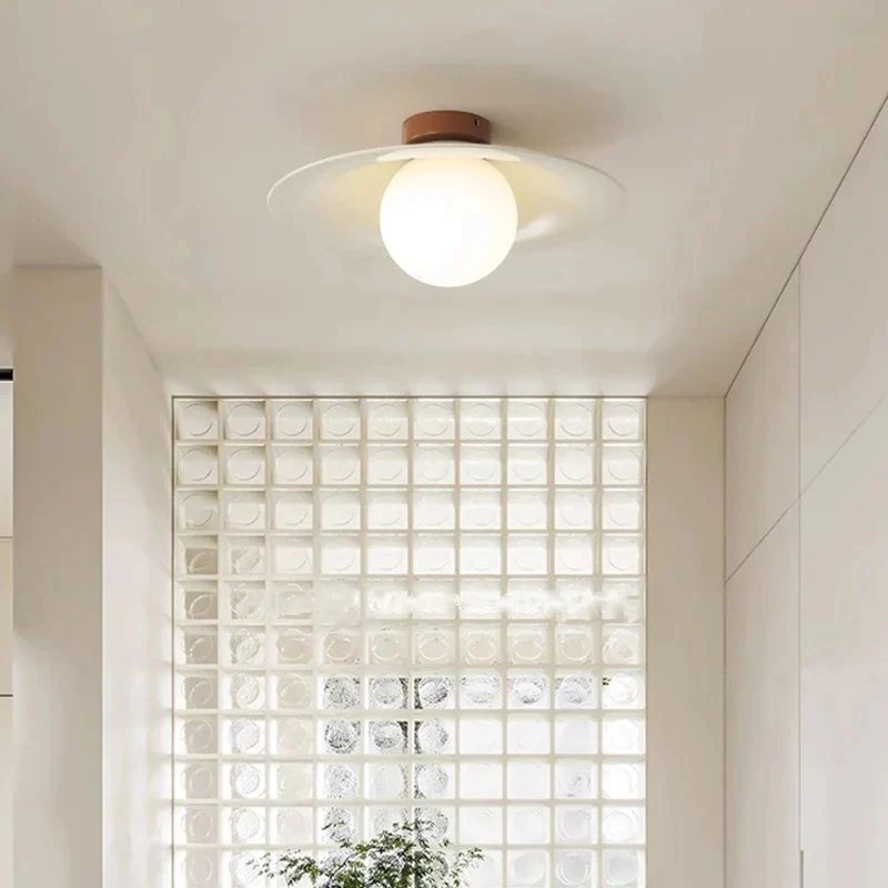 Cream Retro Iron Aisle Ceiling Lamp - Image 19
