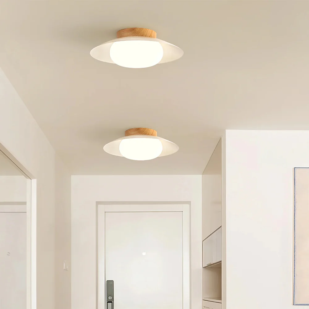 Cream Round White Ceiling Light - Image 20