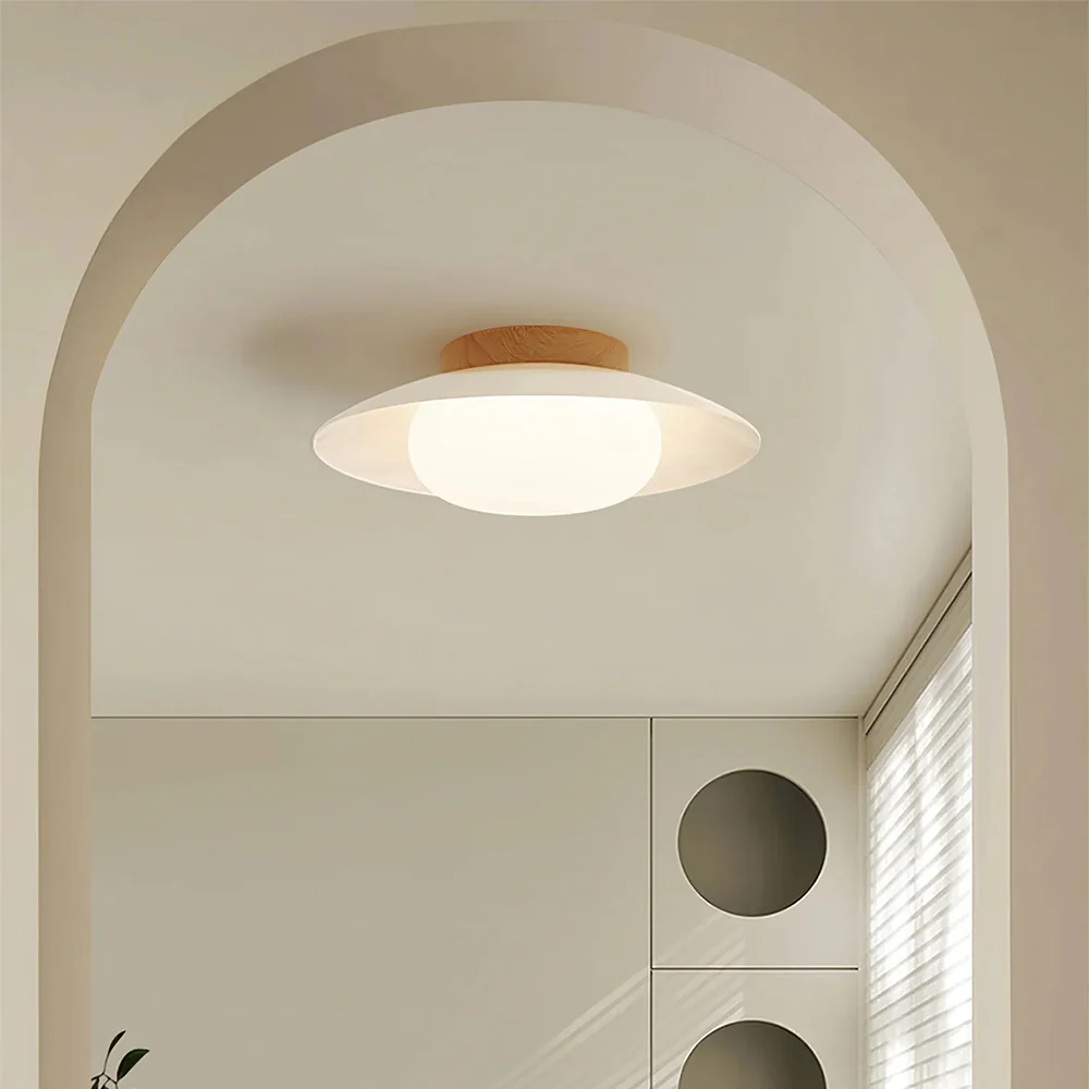 Cream Round White Ceiling Light - Image 4
