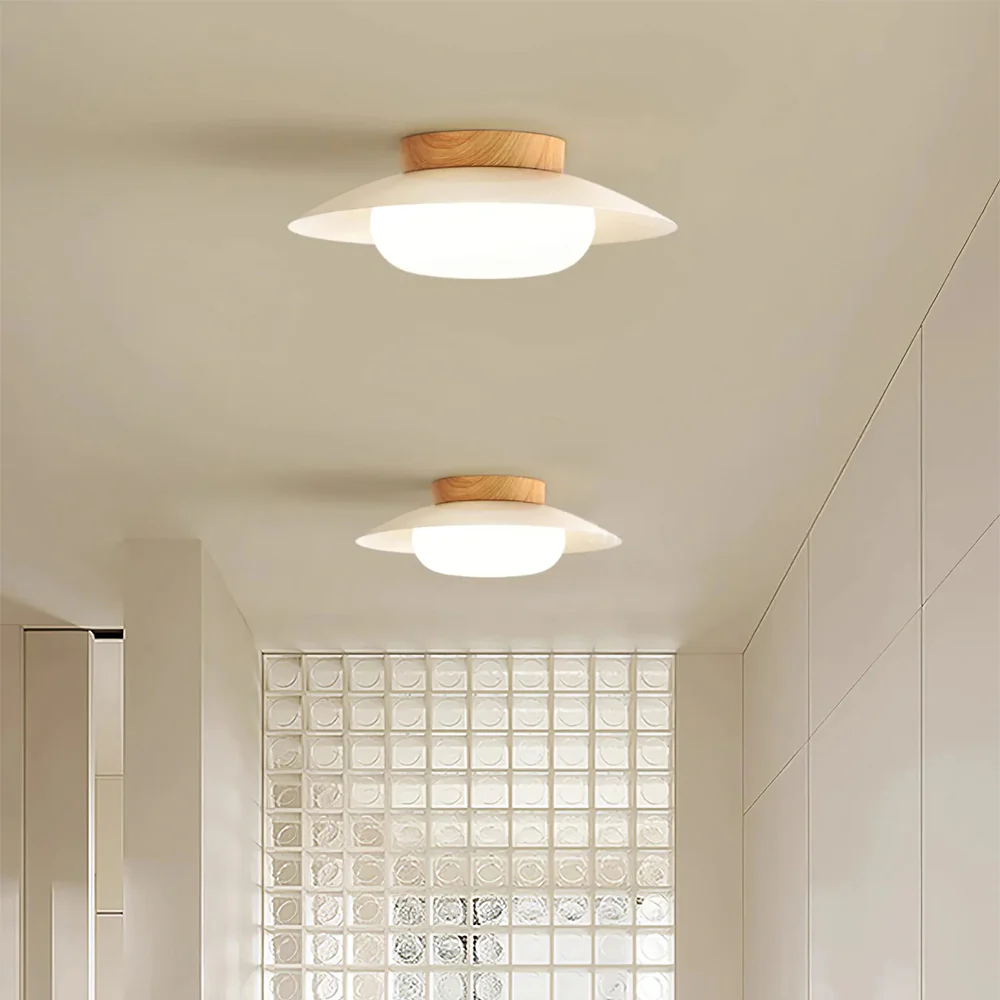 Cream Round White Ceiling Light - Image 9
