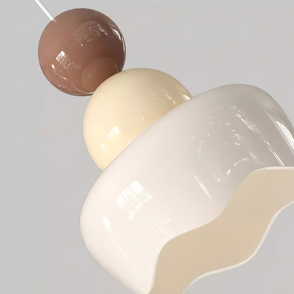 Cream Sunny Bedroom Bedside Pendant Lamp - Image 13