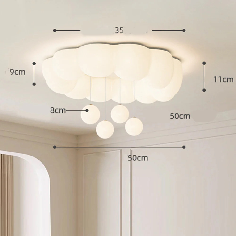 Cream Warm Multi-shaped Ceiling Light For Kids Room - Image 17