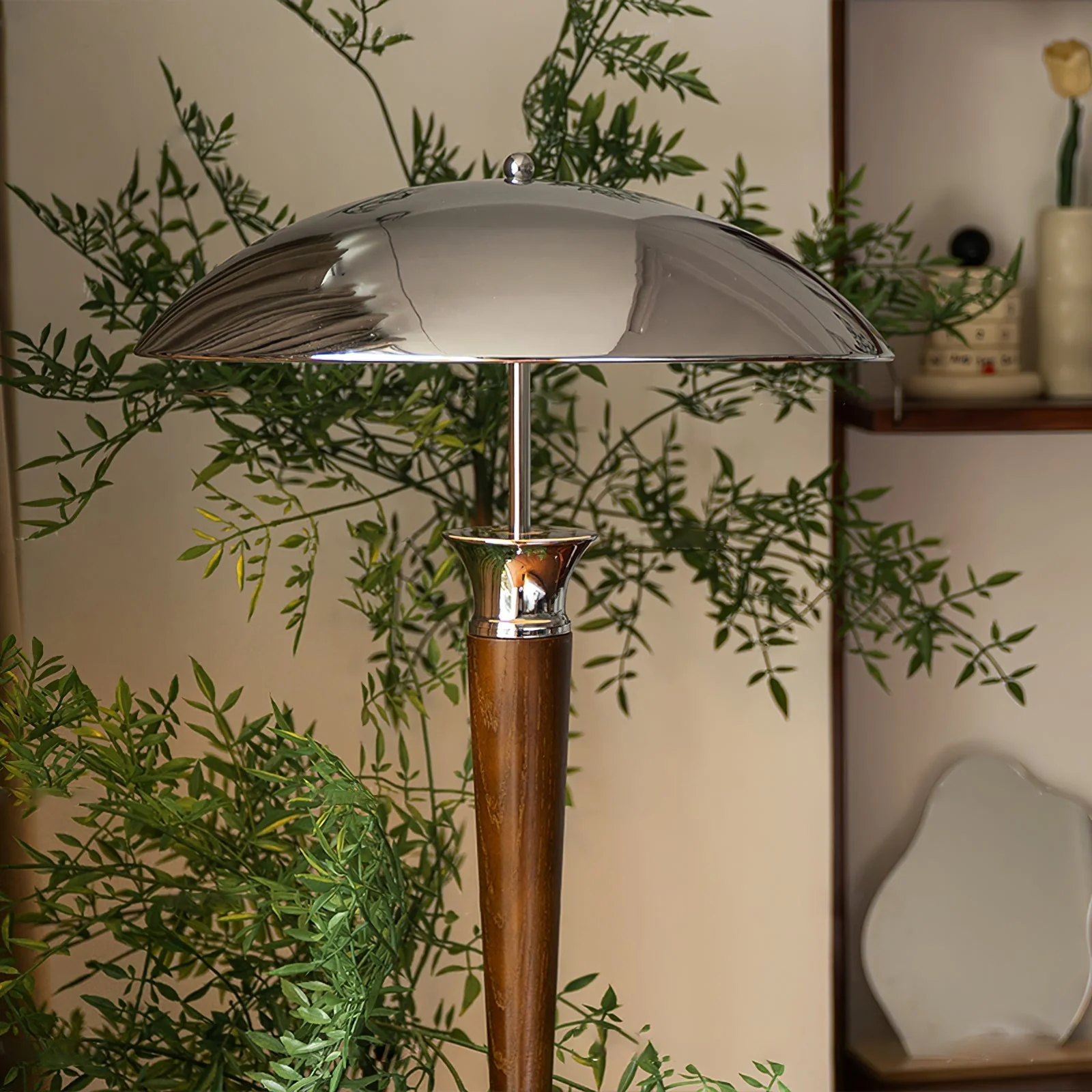 Creative Chrome Lampshade Floor Lamp - Image 3