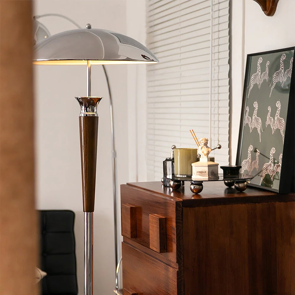 Creative Chrome Lampshade Floor Lamp - Image 5
