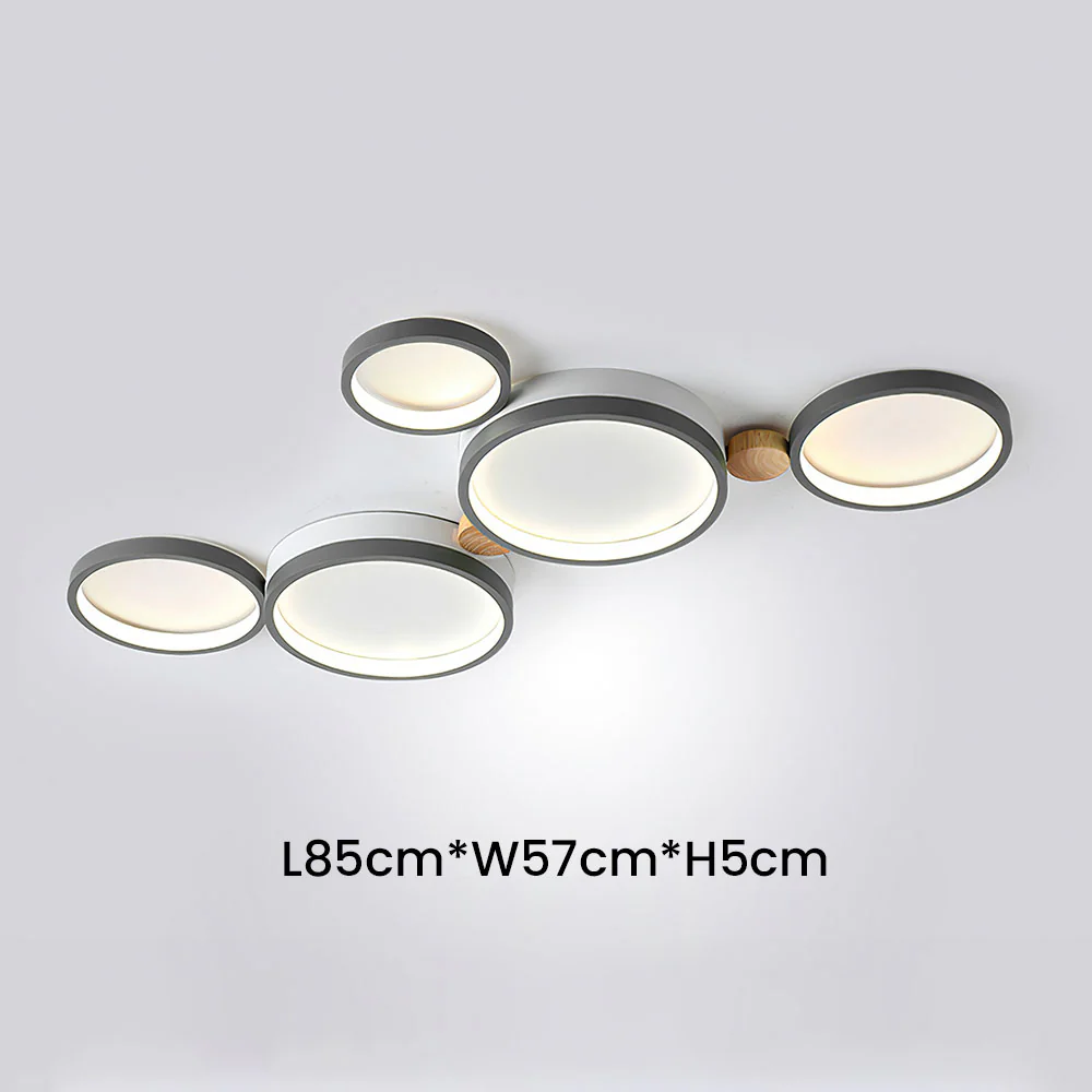 Creative Circle Iron LED Bedroom Ceiling Light - Image 14