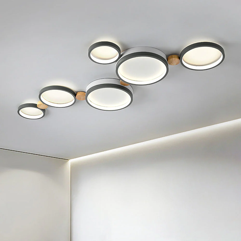 Creative Circle Iron LED Bedroom Ceiling Light - Image 15