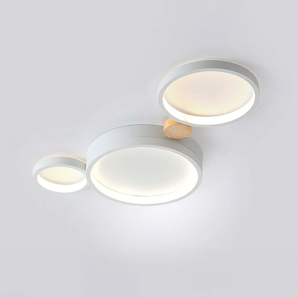 Creative Circle Iron LED Bedroom Ceiling Light - Image 2