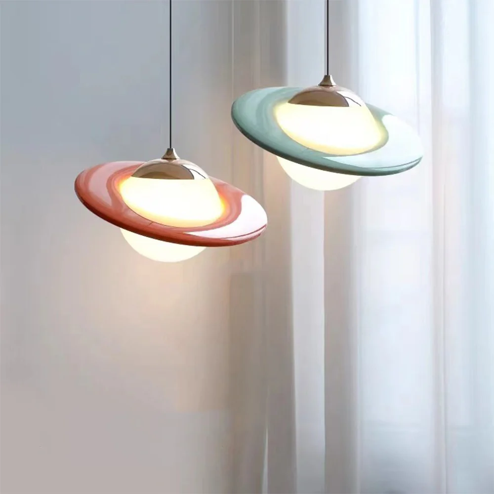 Creative Colorful Planet Glass Pendant Light