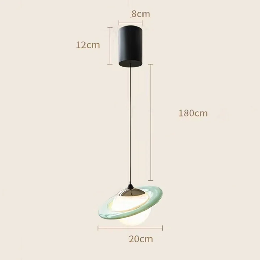 Creative Colorful Planet Glass Pendant Light - Image 6