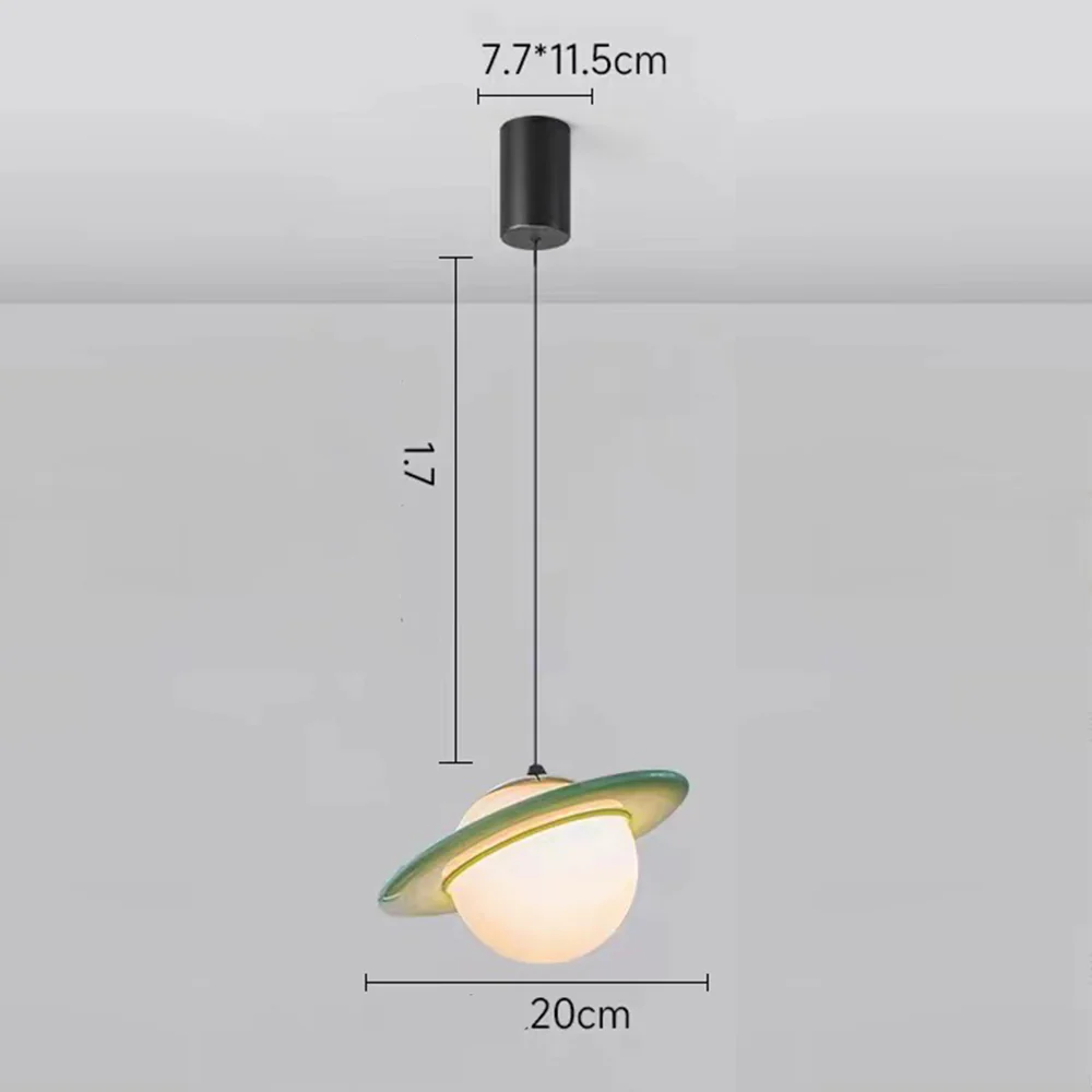 Creative Colorful Planet Glass Pendant Light - Image 9
