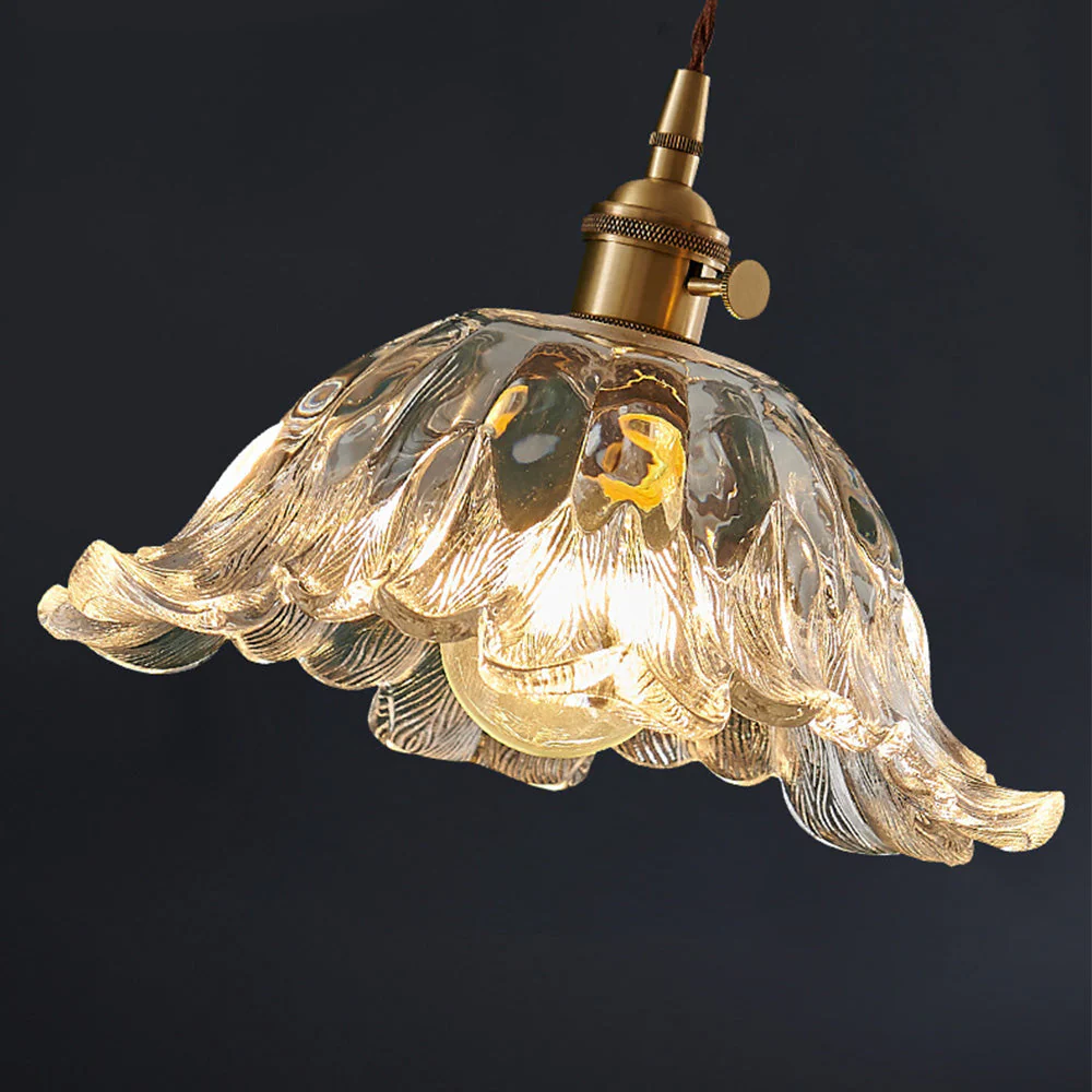 Creative Flower Clear Glass Pendant Light - Image 5