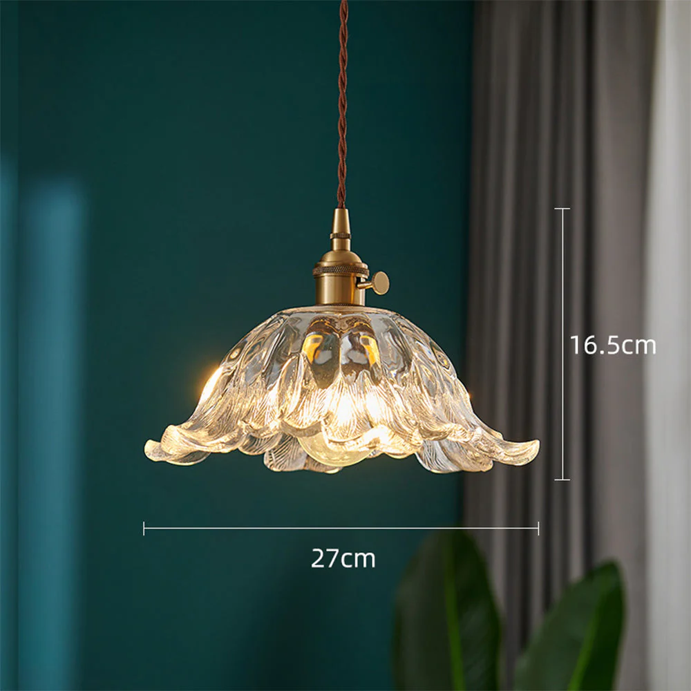 Creative Flower Clear Glass Pendant Light - Image 7