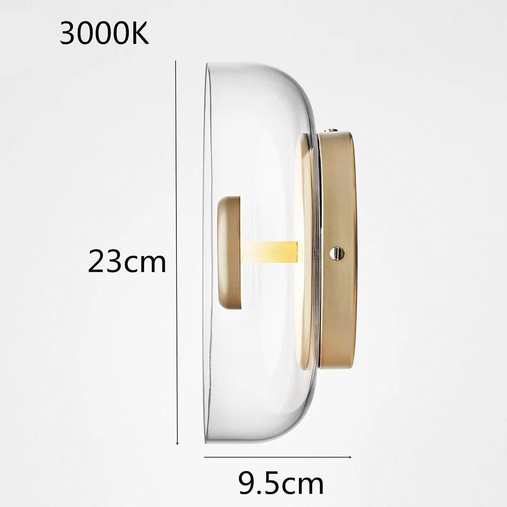 Glass Bowl Bedroom Bedside Wall Light - Image 11