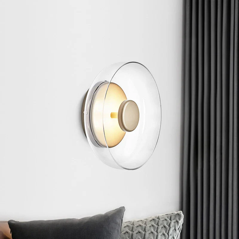 Glass Bowl Bedroom Bedside Wall Light - Image 4