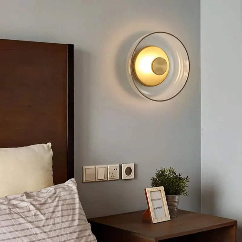 Glass Bowl Bedroom Bedside Wall Light - Image 6
