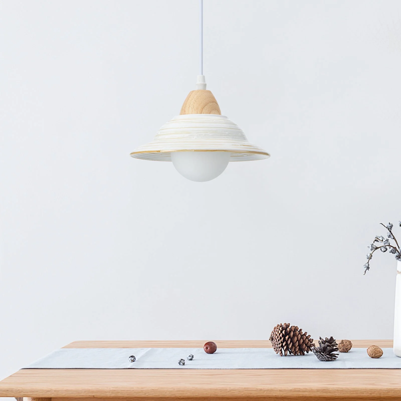 Creative Hat Milky Ceramic Pendant Light - Image 6