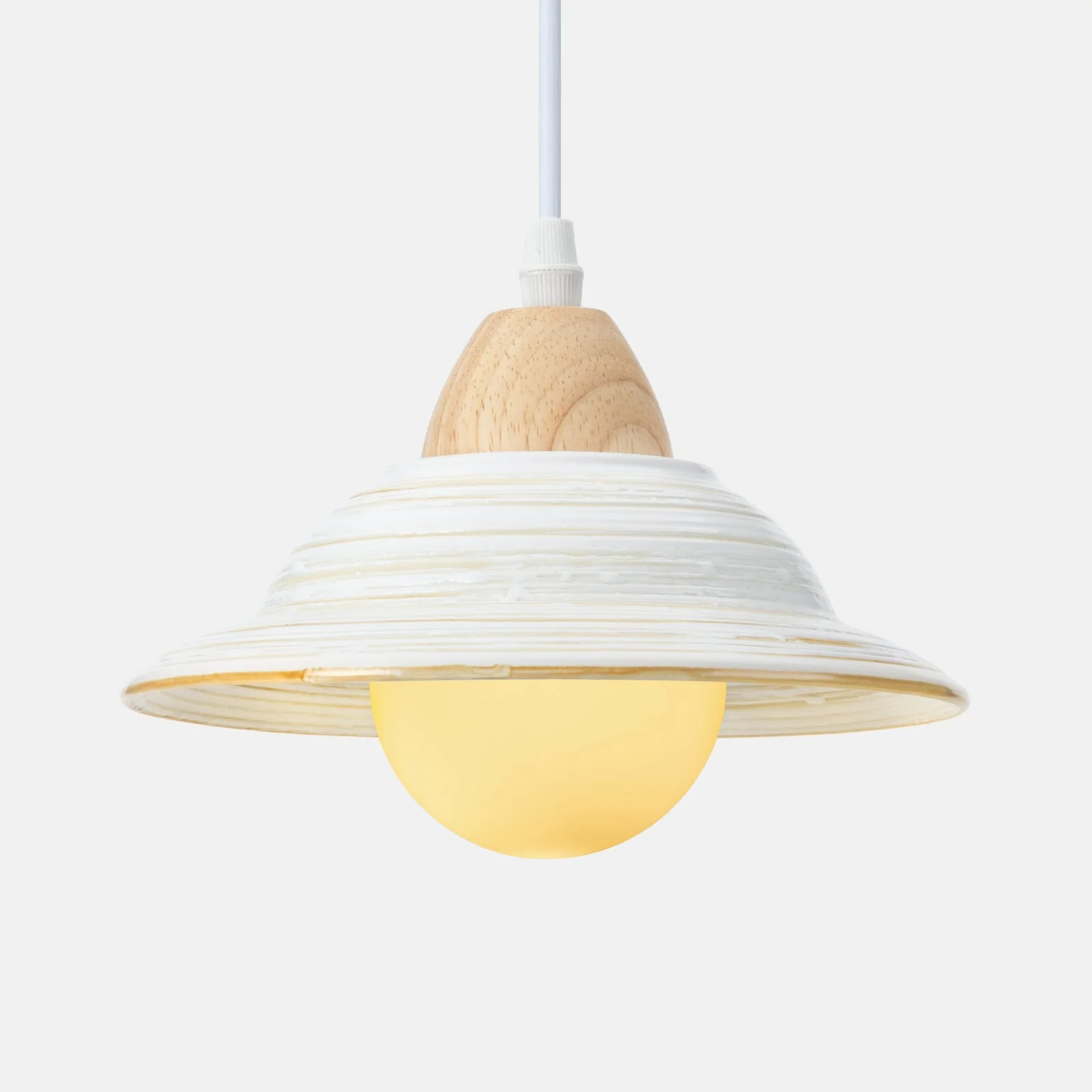 Creative Hat Milky Ceramic Pendant Light - Image 8