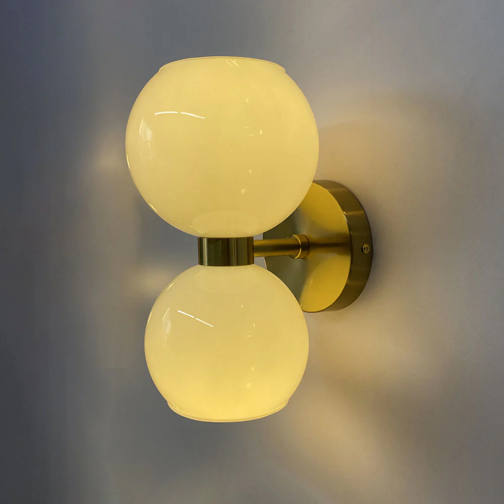 Creative Modern 2 Heads Glass Wall Lamp - Image 3