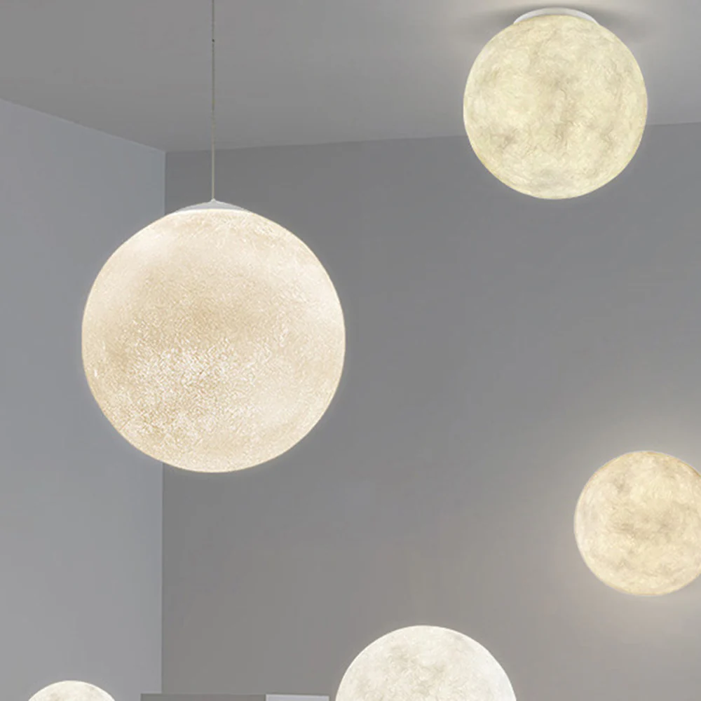Creative Moon Pendant Light Ball Floor Lamp - Image 2