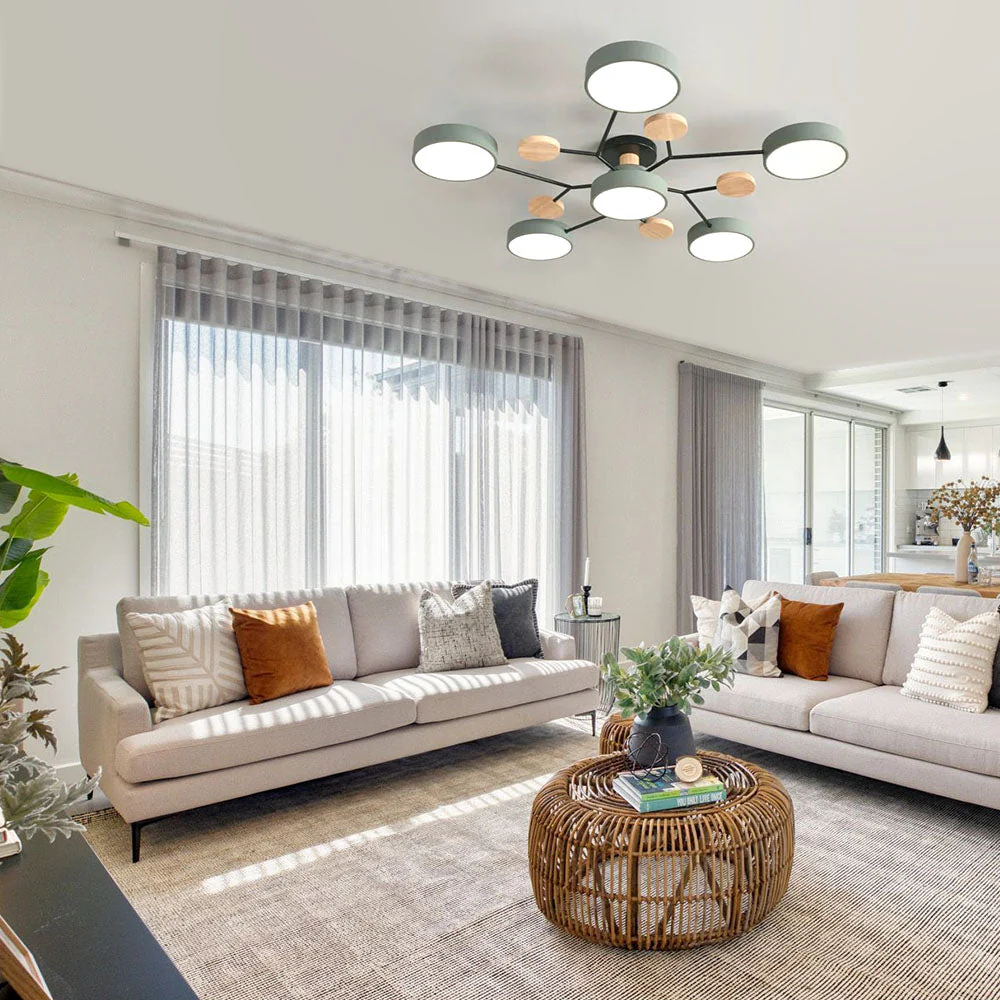 Creative Iron LED Semi-Flush Ceiling Light - Image 10