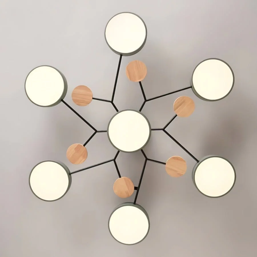 Creative Iron LED Semi-Flush Ceiling Light - Image 14