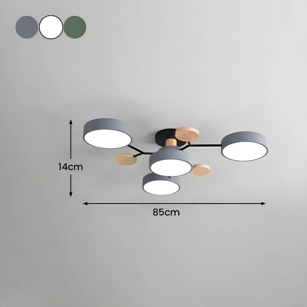 Creative Iron LED Semi-Flush Ceiling Light - Image 16