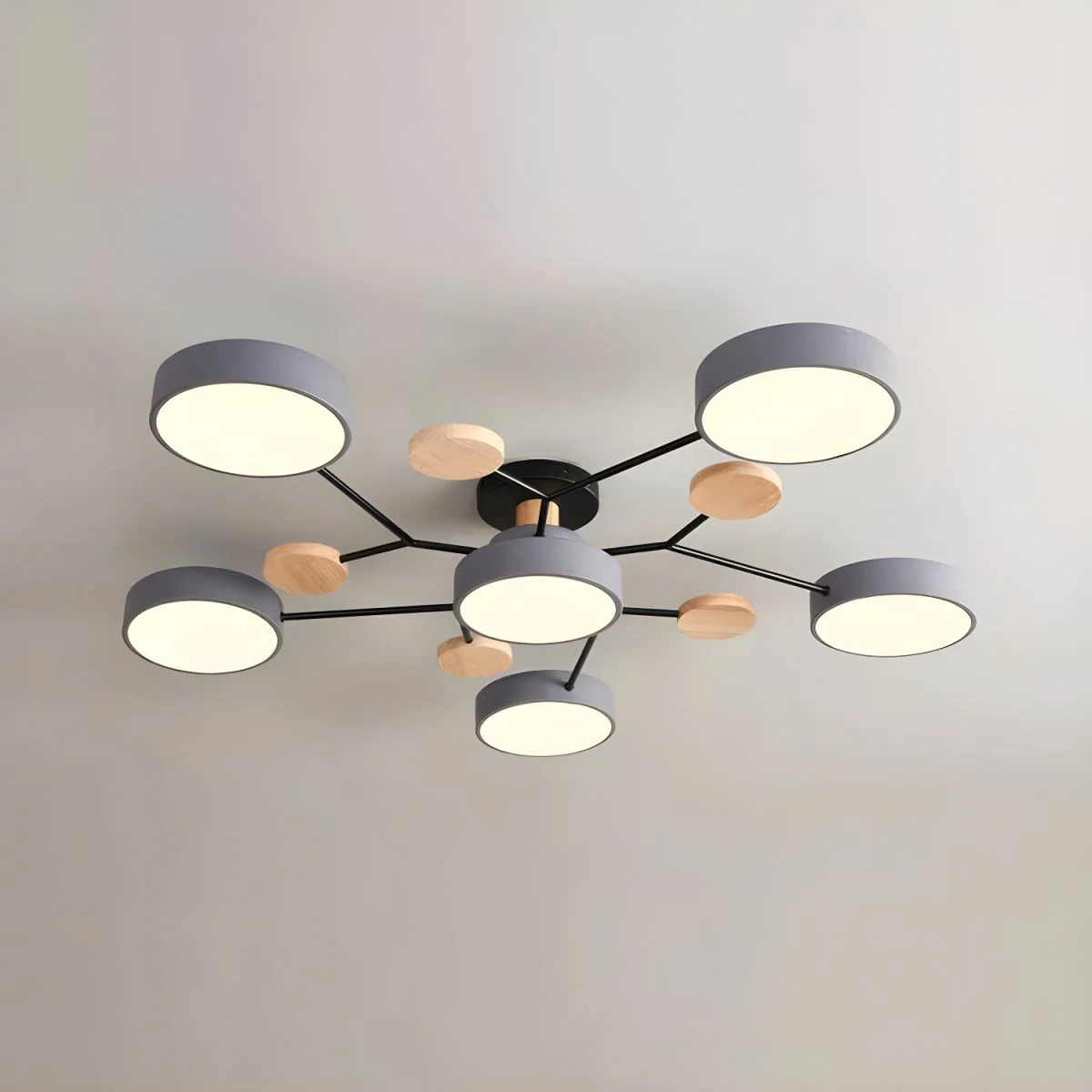 Creative Iron LED Semi-Flush Ceiling Light - Image 20