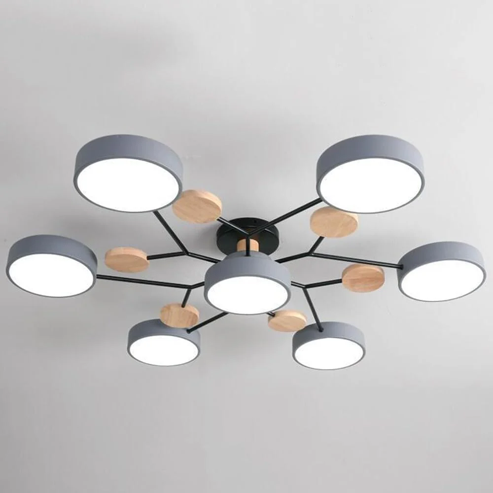 Creative Iron LED Semi-Flush Ceiling Light - Image 21