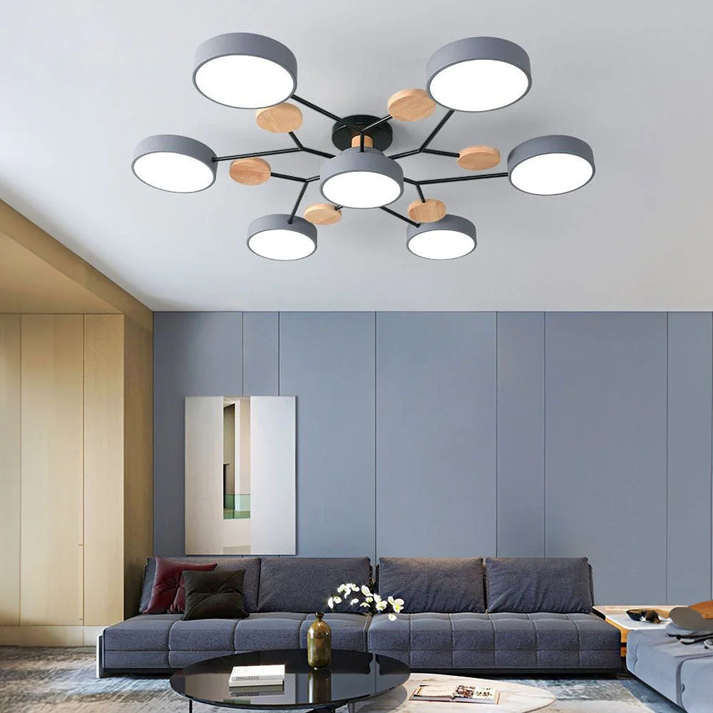 Creative Iron LED Semi-Flush Ceiling Light - Image 19