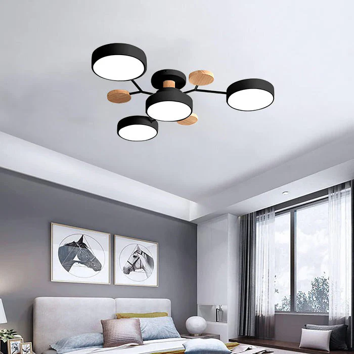 Creative Iron LED Semi-Flush Ceiling Light - Image 35