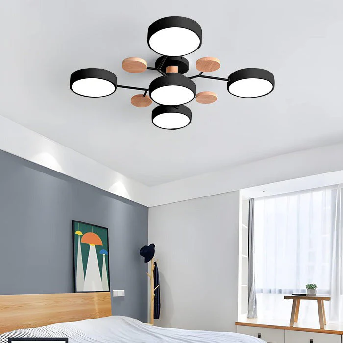 Creative Iron LED Semi-Flush Ceiling Light - Image 37