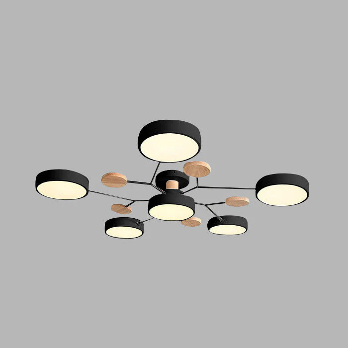 Creative Iron LED Semi-Flush Ceiling Light - Image 40