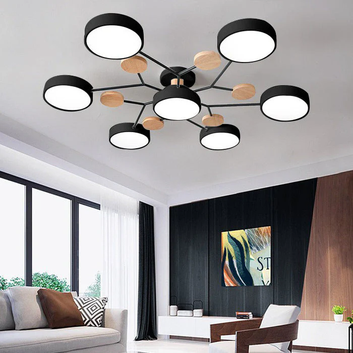 Creative Iron LED Semi-Flush Ceiling Light - Image 41