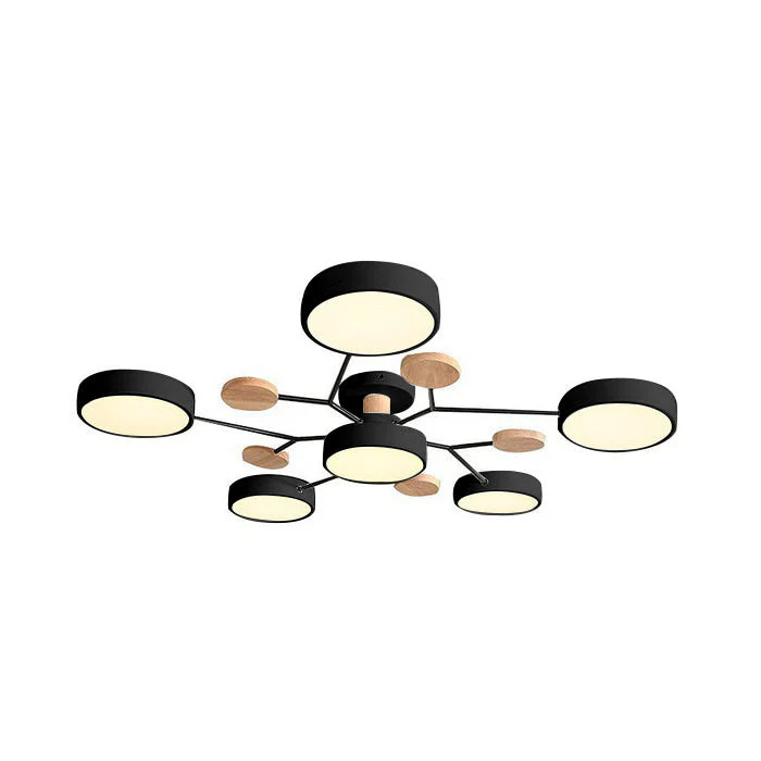 Creative Iron LED Semi-Flush Ceiling Light - Image 42
