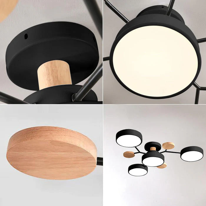 Creative Iron LED Semi-Flush Ceiling Light - Image 45