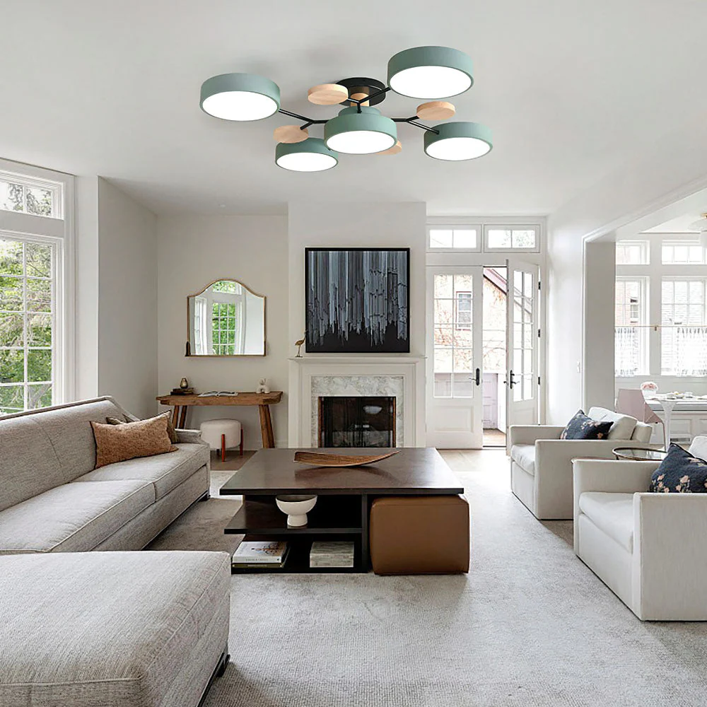 Creative Iron LED Semi-Flush Ceiling Light - Image 8