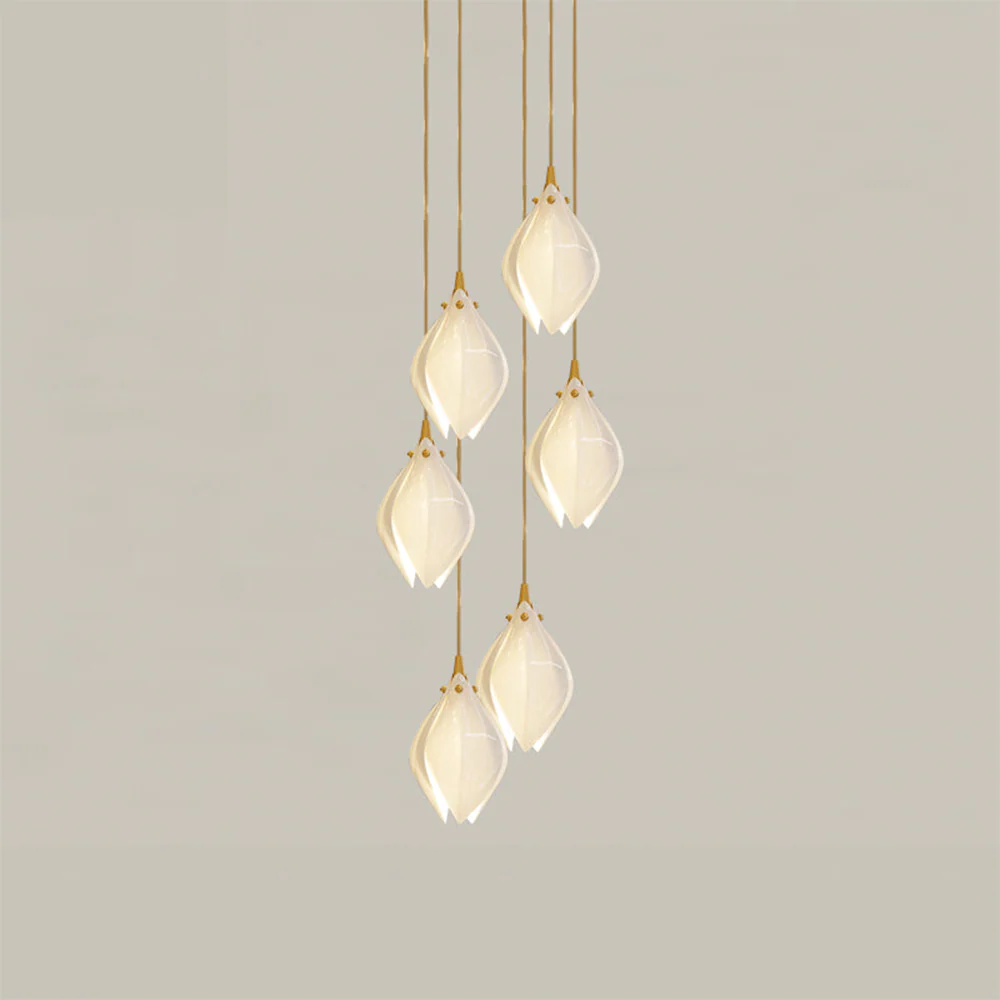 Creative Multi-heads Stylised Bloom Buds Pendant Lamp - Image 11