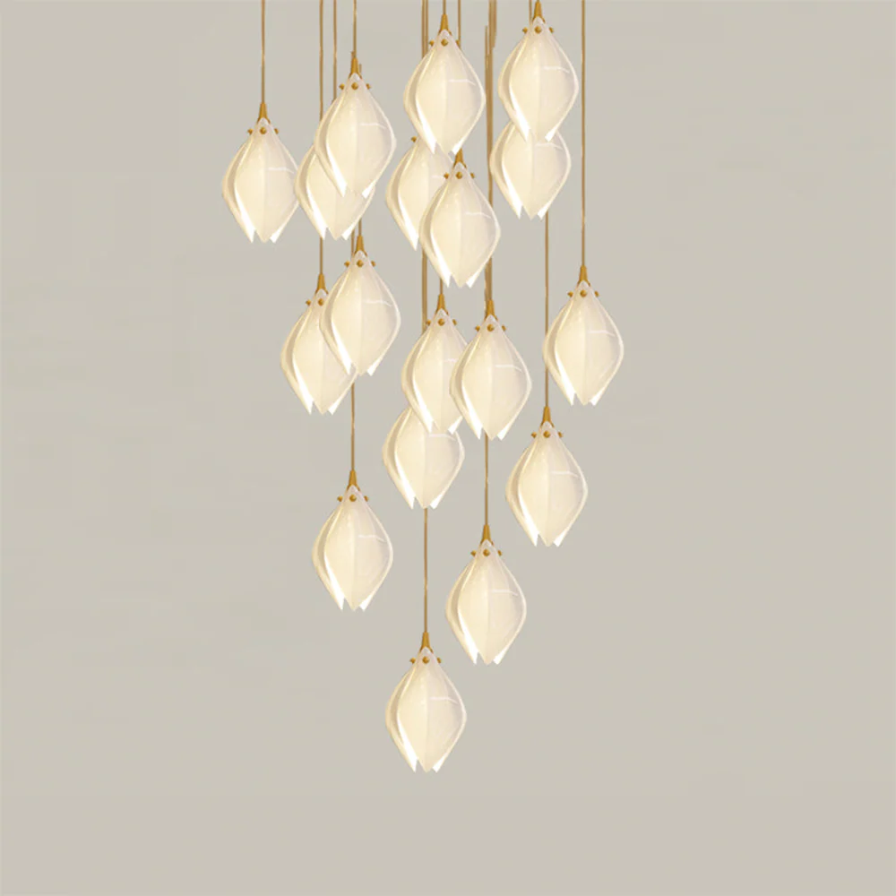 Creative Multi-heads Stylised Bloom Buds Pendant Lamp - Image 14