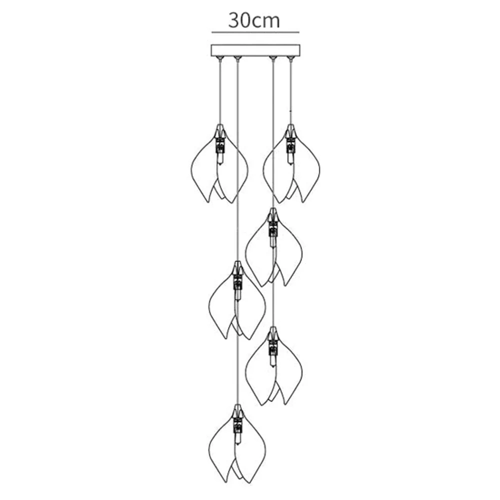 Creative Multi-heads Stylised Bloom Buds Pendant Lamp - Image 17