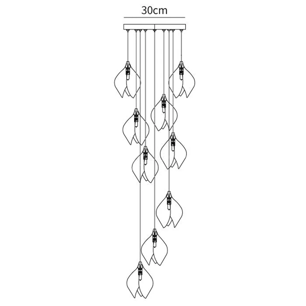 Creative Multi-heads Stylised Bloom Buds Pendant Lamp - Image 18
