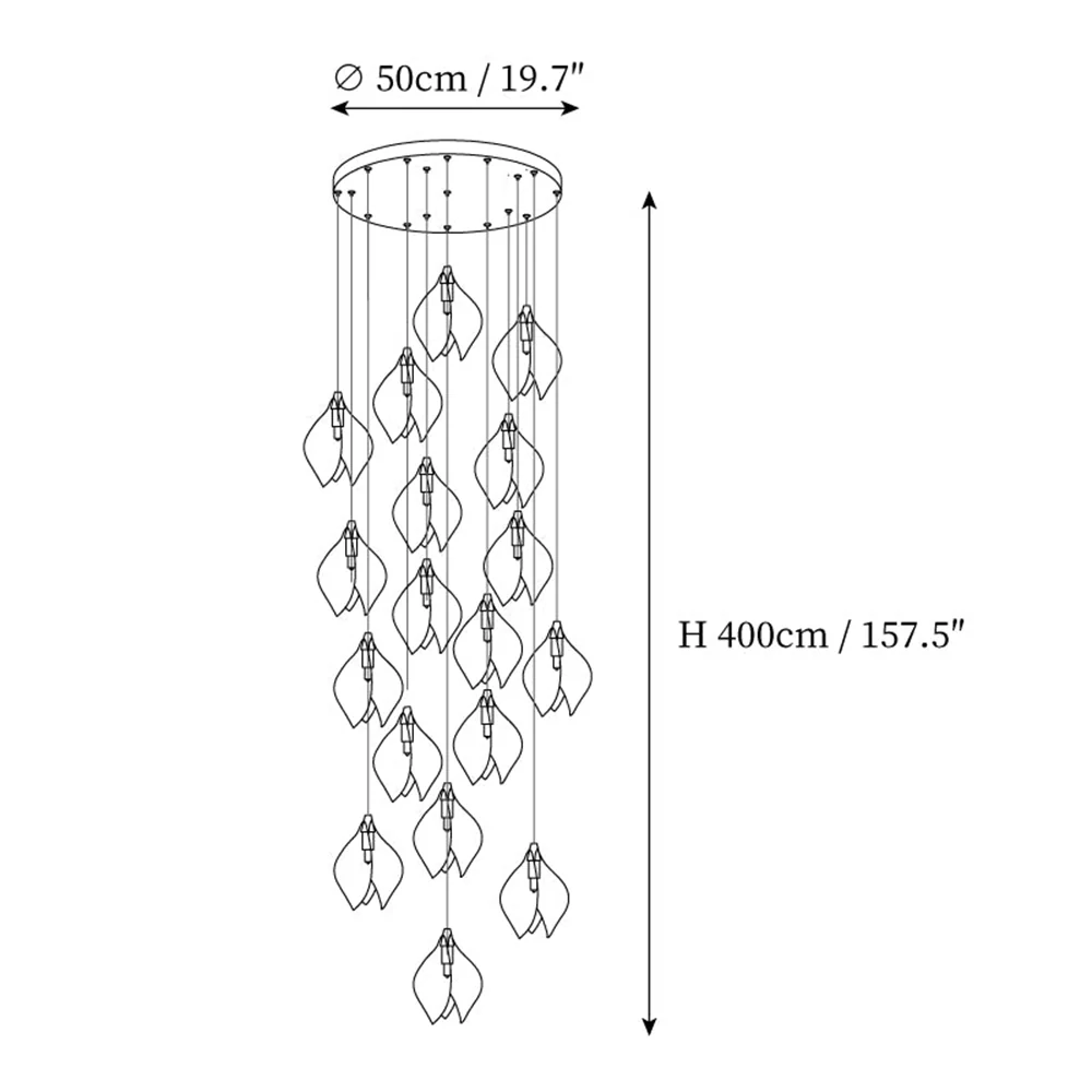 Creative Multi-heads Stylised Bloom Buds Pendant Lamp - Image 19