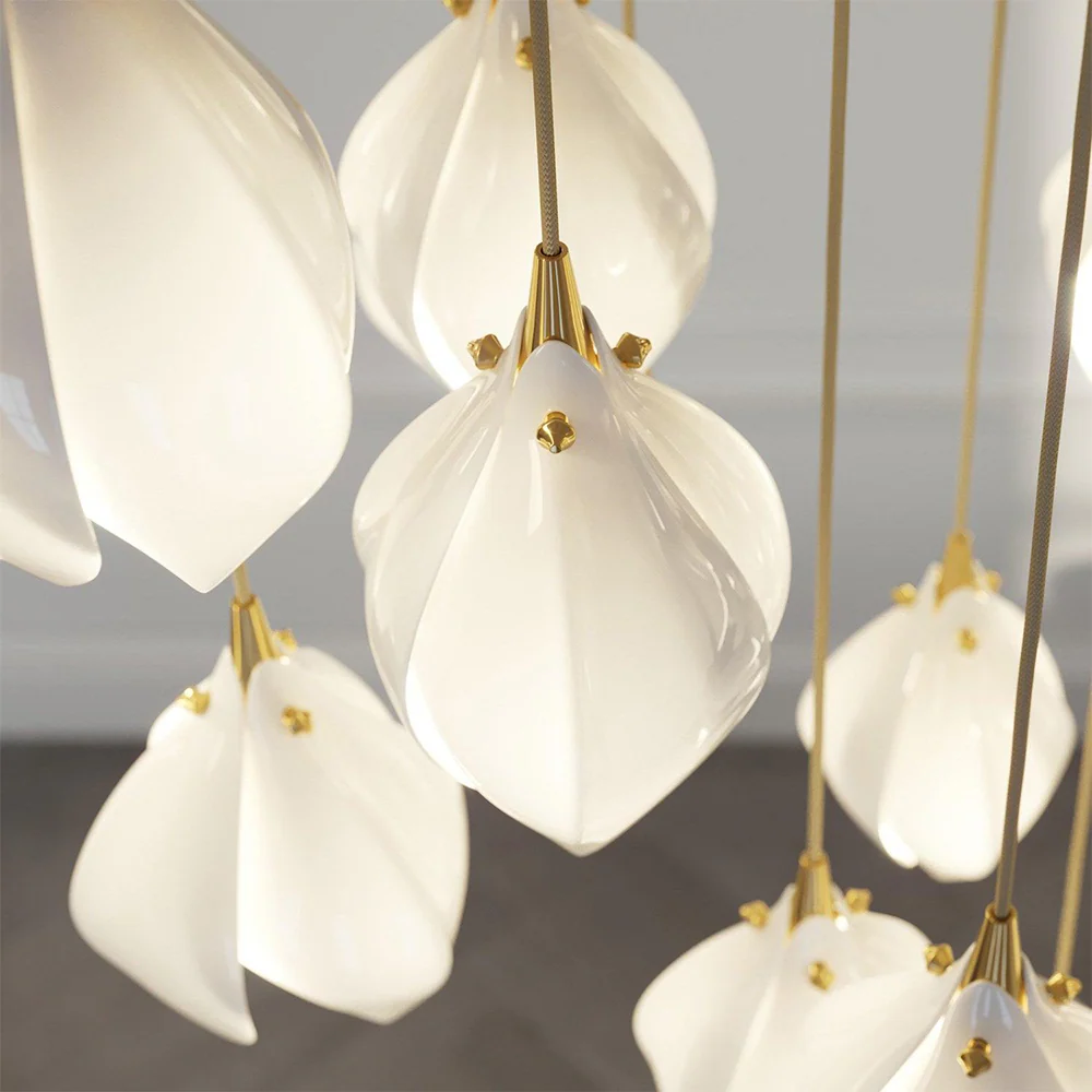 Creative Multi-heads Stylised Bloom Buds Pendant Lamp - Image 21