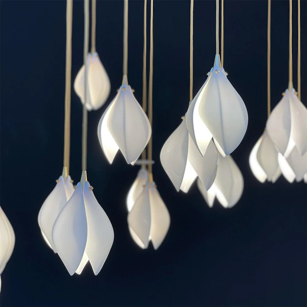 Creative Multi-heads Stylised Bloom Buds Pendant Lamp - Image 22