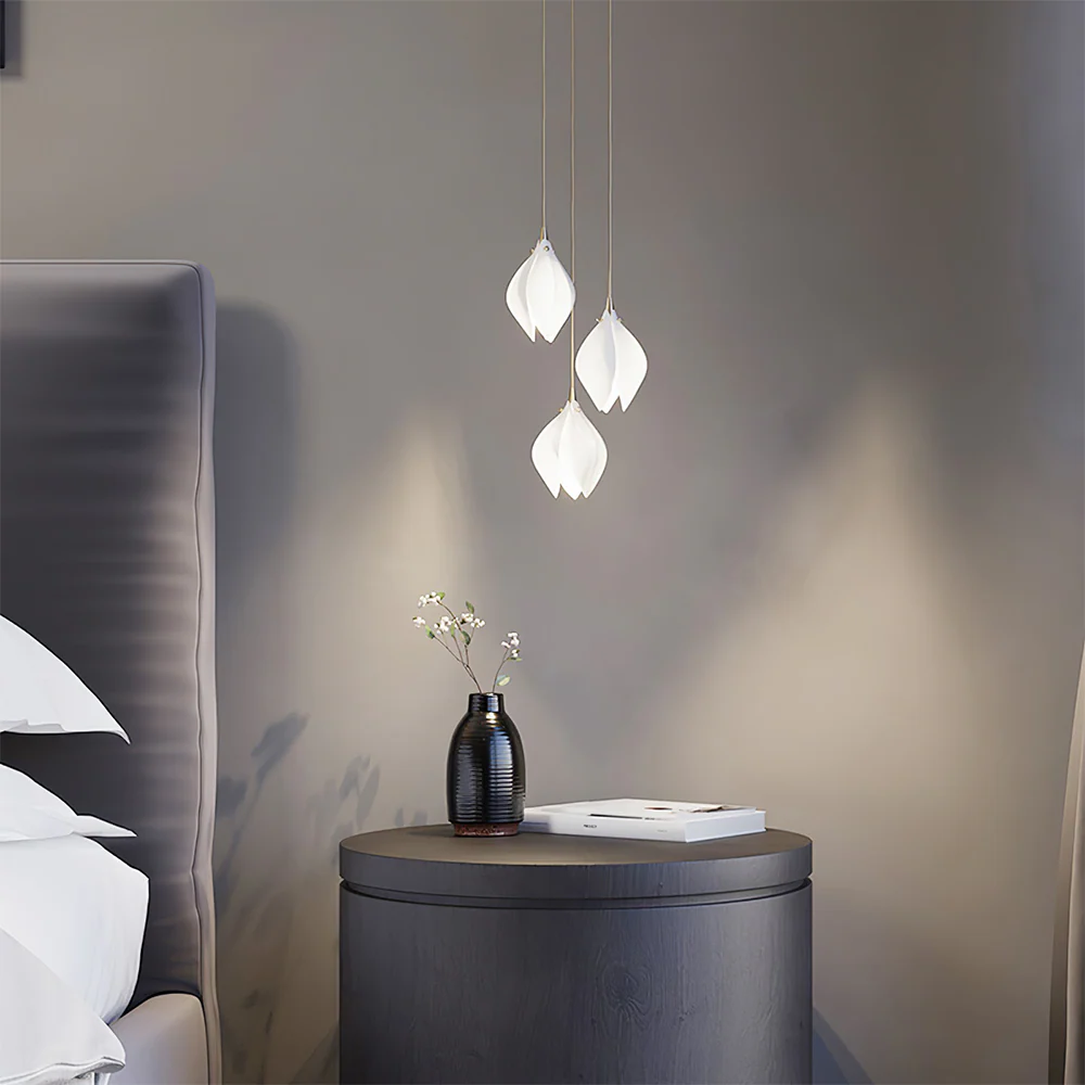 Creative Multi-heads Stylised Bloom Buds Pendant Lamp - Image 4