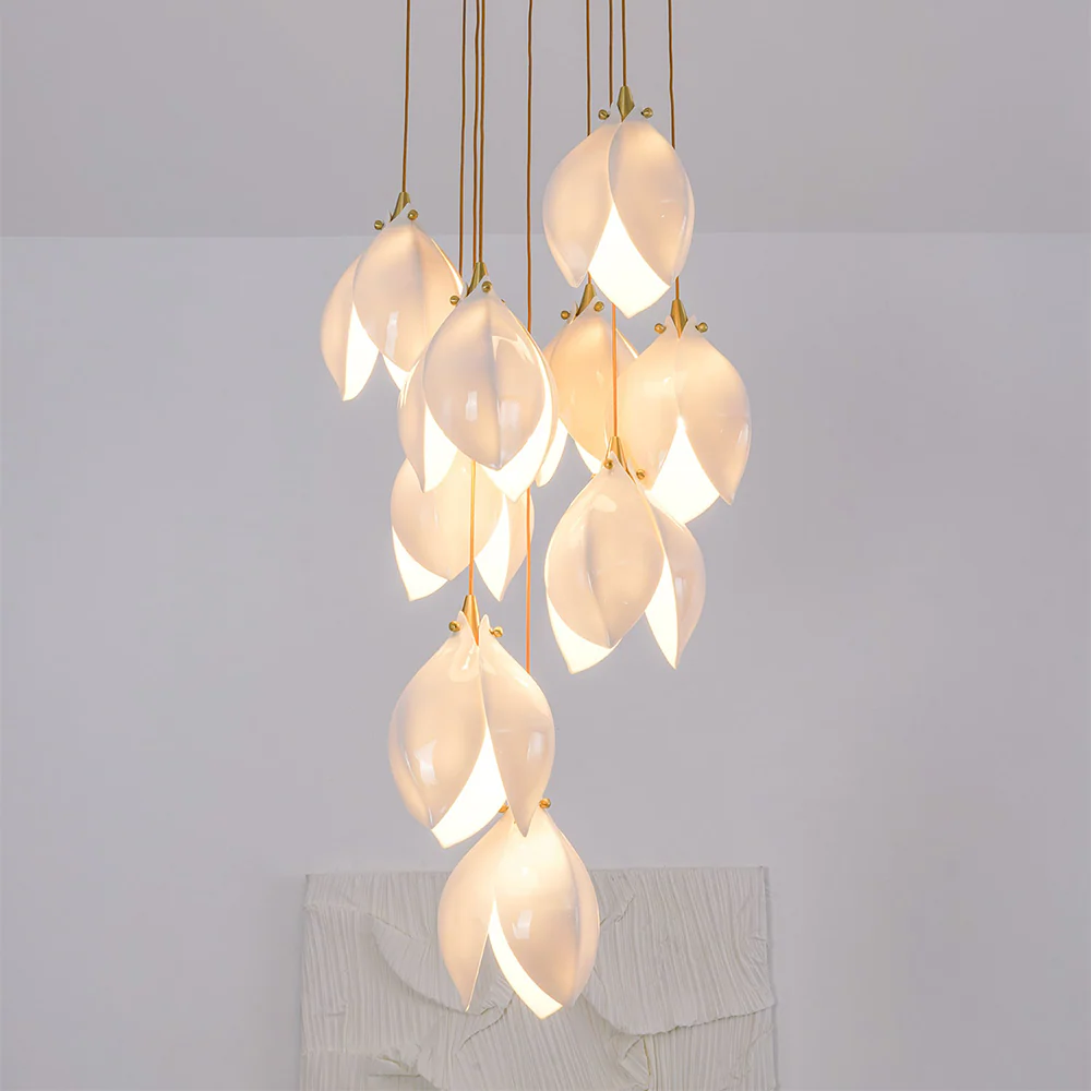 Creative Multi-heads Stylised Bloom Buds Pendant Lamp - Image 6