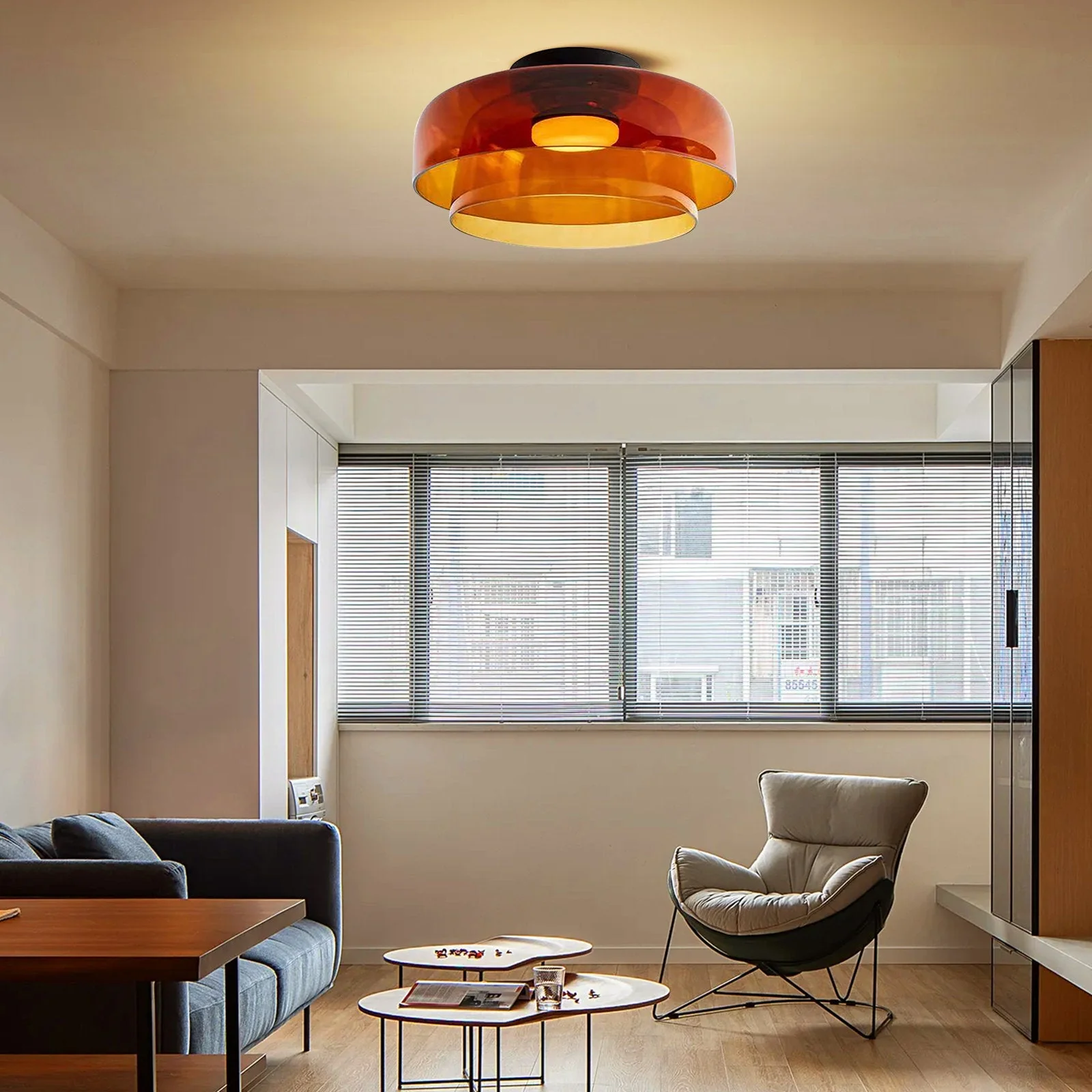 Creative Multi-Layer Glass Living Room Ceiling Light - Image 19