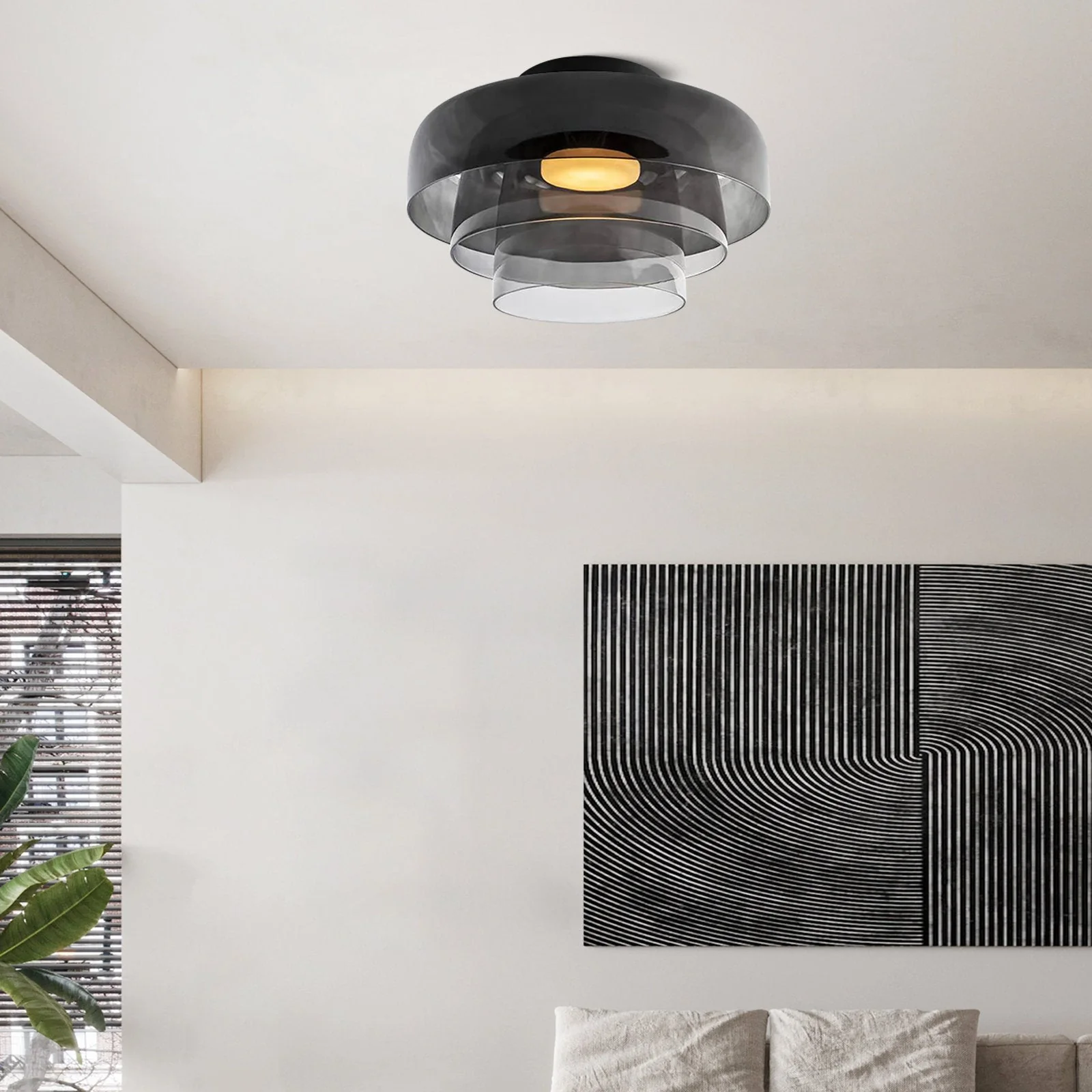 Creative Multi-Layer Glass Living Room Ceiling Light - Image 60