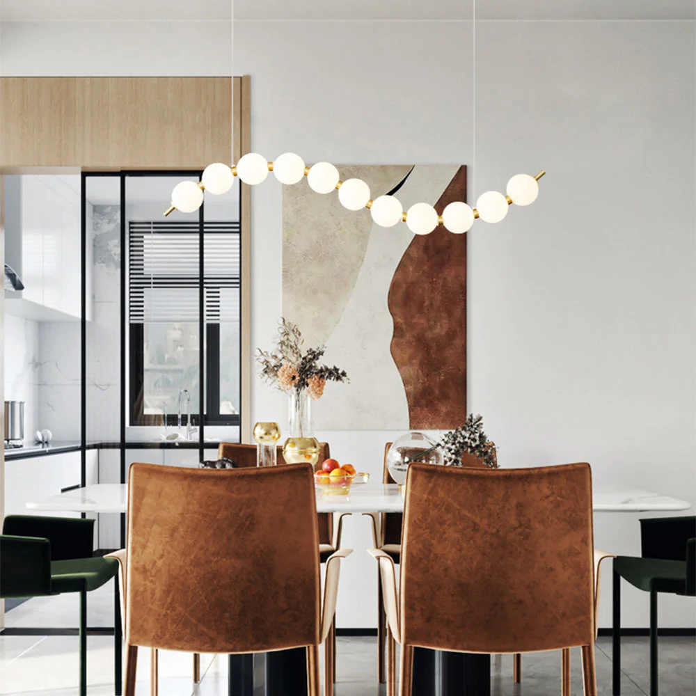 Creative Necklace String White Ball LED Pendant Lights - Image 11