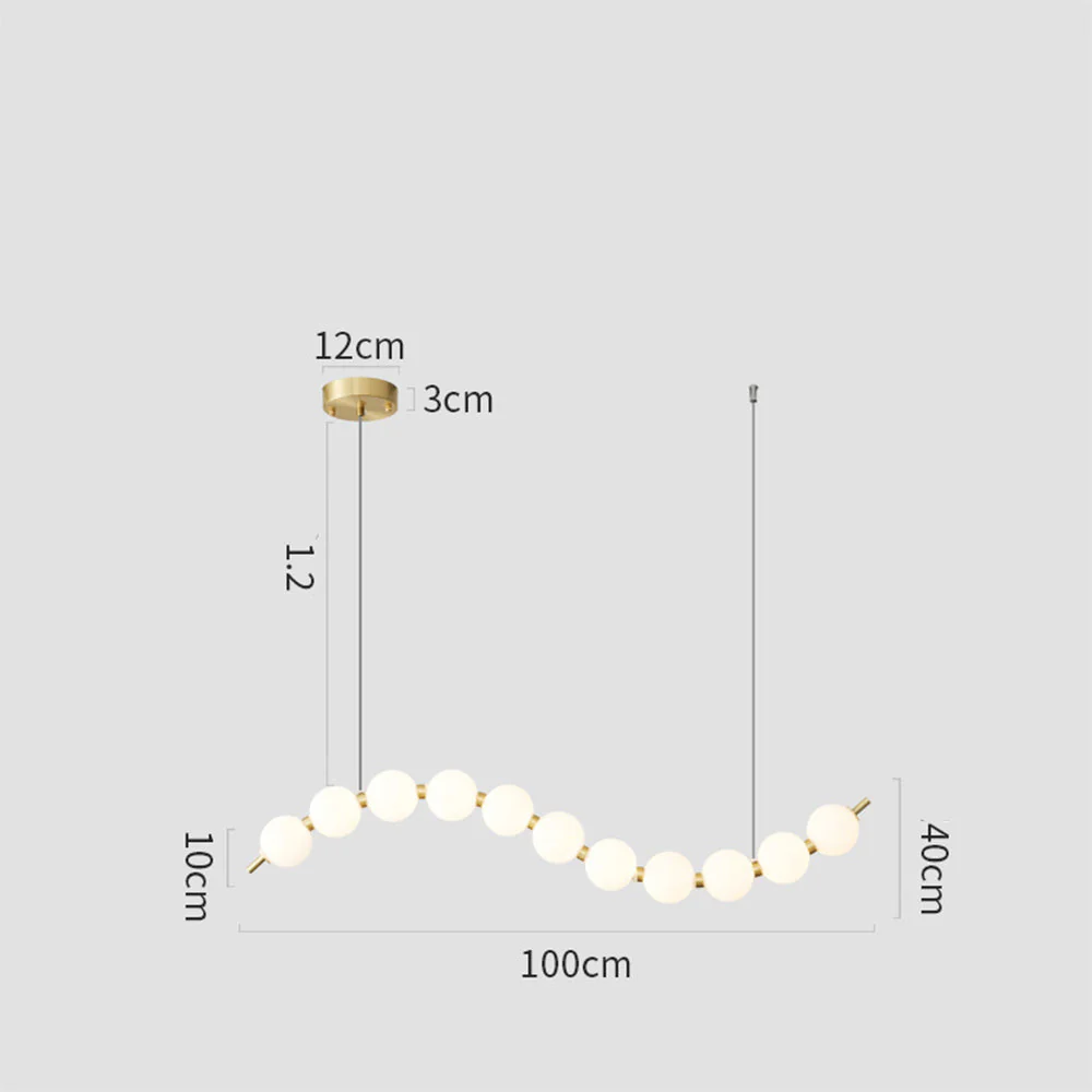 Creative Necklace String White Ball LED Pendant Lights - Image 13