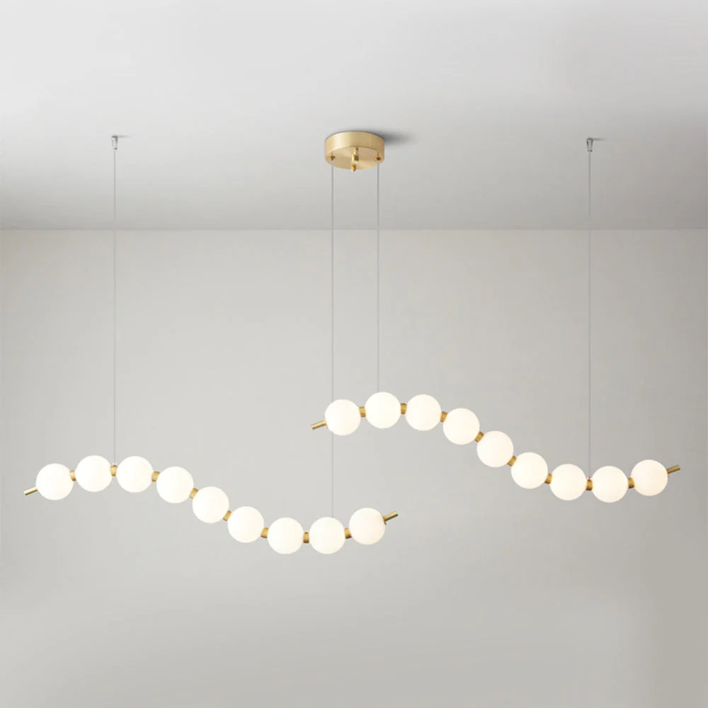 Creative Necklace String White Ball LED Pendant Lights - Image 4